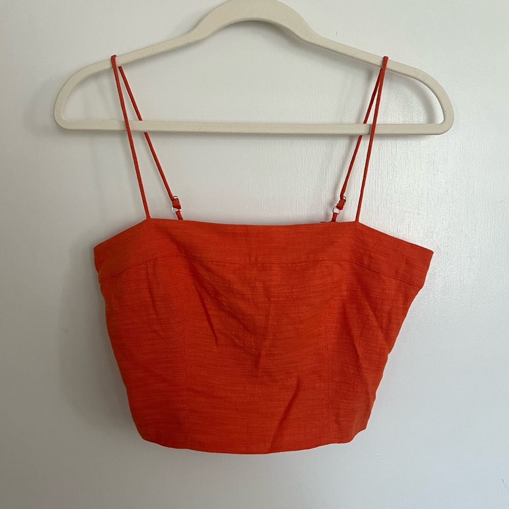 Super cute orange crop top, size medium.